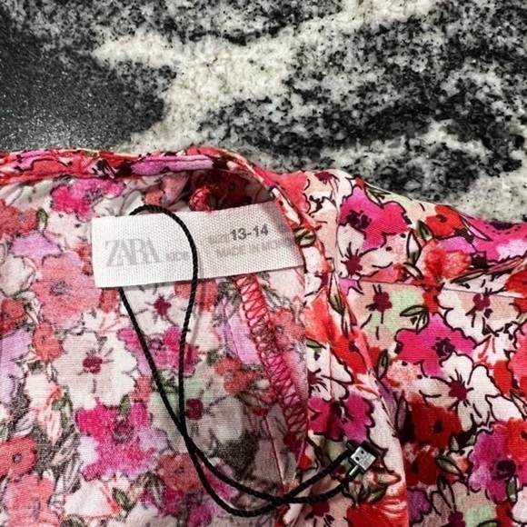 ZARA Floral Dress with Oversized Sleeves - Picture 12 of 12